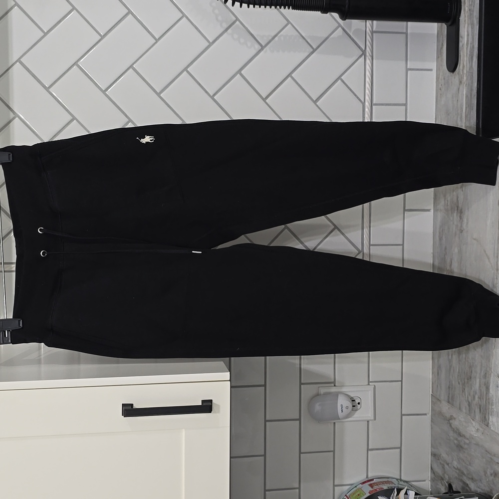 Polo Ralph Lauren Youth Jogger Sweatpants Size Small Black Drawstring NWOT